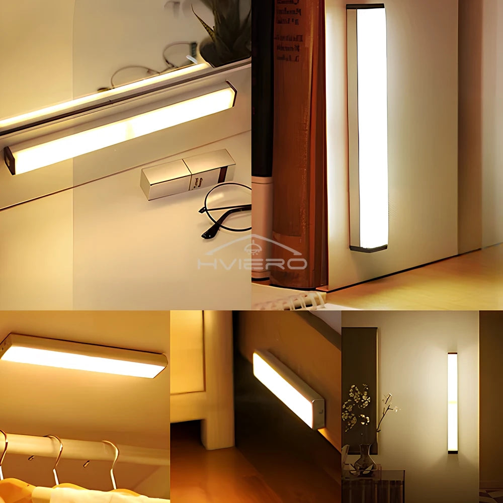 Motion Sensor LED Night Light – USB Rechargeable Magnetic Cabinet Light