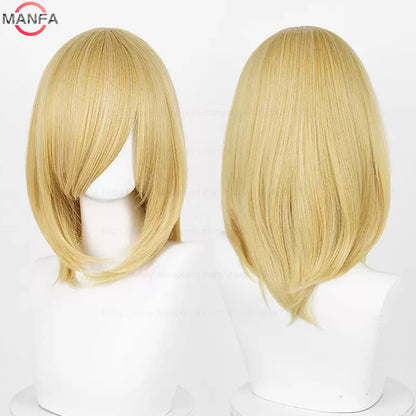 Anime Cosplay Bob Wig with Bangs – 40cm Heat Resistant, 54 Colors