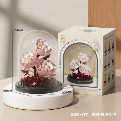 Flower Bouquet Micro Building Blocks – Bonsai Home Decor Puzzle