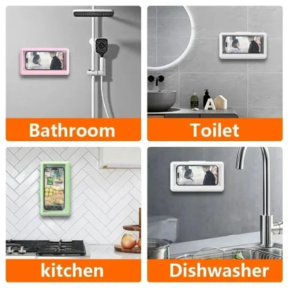 Waterproof Shower Phone Holder – No-Drill Wall Mount, Anti-Fog Touch Screen
