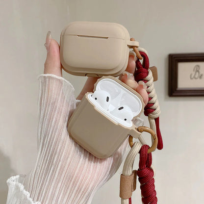Silicone AirPods Case with Hand Strap – Soft Protective Cover