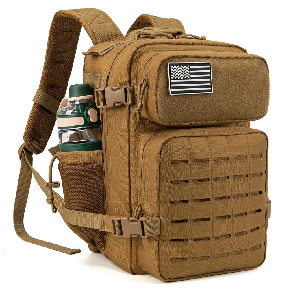 25L Tactical Backpack – MOLLE Laser Cut Military Rucksack