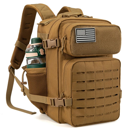 25L Tactical Backpack – MOLLE Laser Cut Military Rucksack