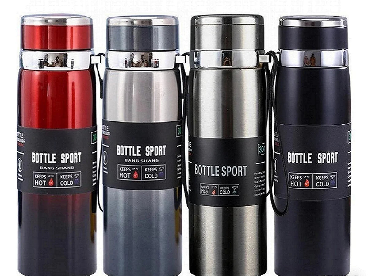 Thermal Water Bottle 1L – Stainless Steel Vacuum Flask, Keeps Hot & Cold