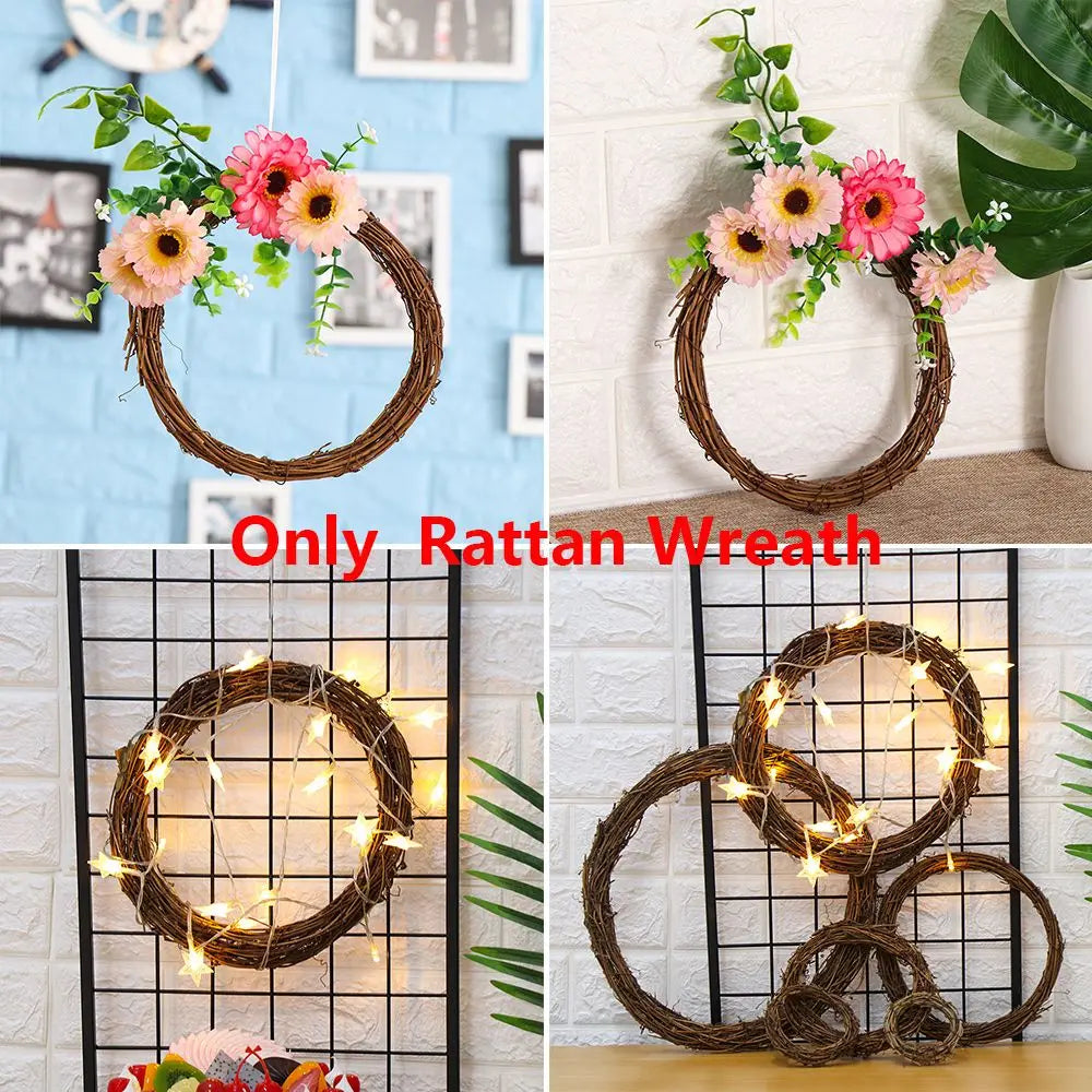 Natural Rattan Wreath Ring – Round & Heart DIY Craft Base
