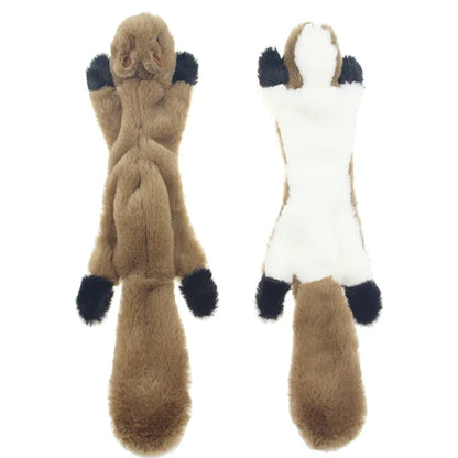 Squeaky Plush Dog Toy – Unstuffed Crinkle Animal 45cm