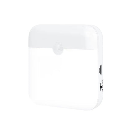 Motion Sensor LED Light – USB Type-C Rechargeable Square Lamp