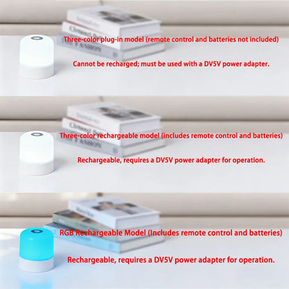 LED Night Light Dimmable Touch Lamp – Rechargeable Bedside