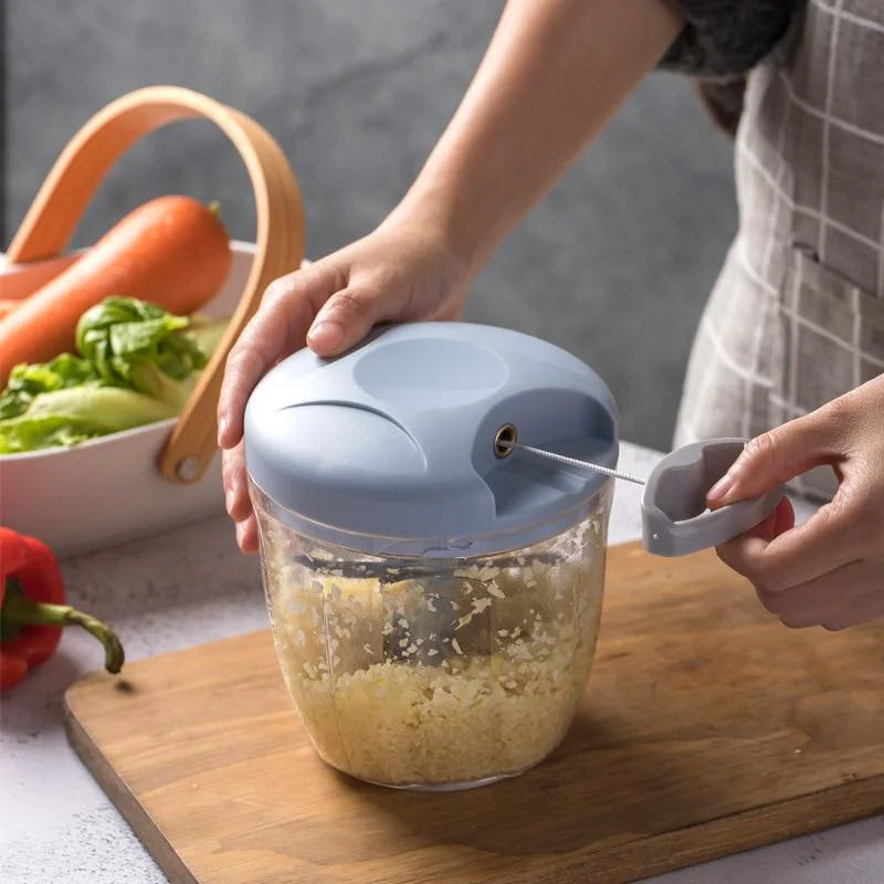 Manual Vegetable Chopper – Pull-String Food Mincer & Dicer