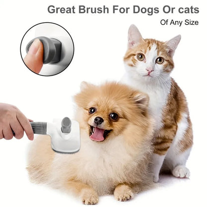 Self-Cleaning Pet Slicker Brush for Dogs & Cats – Detangling & Massage