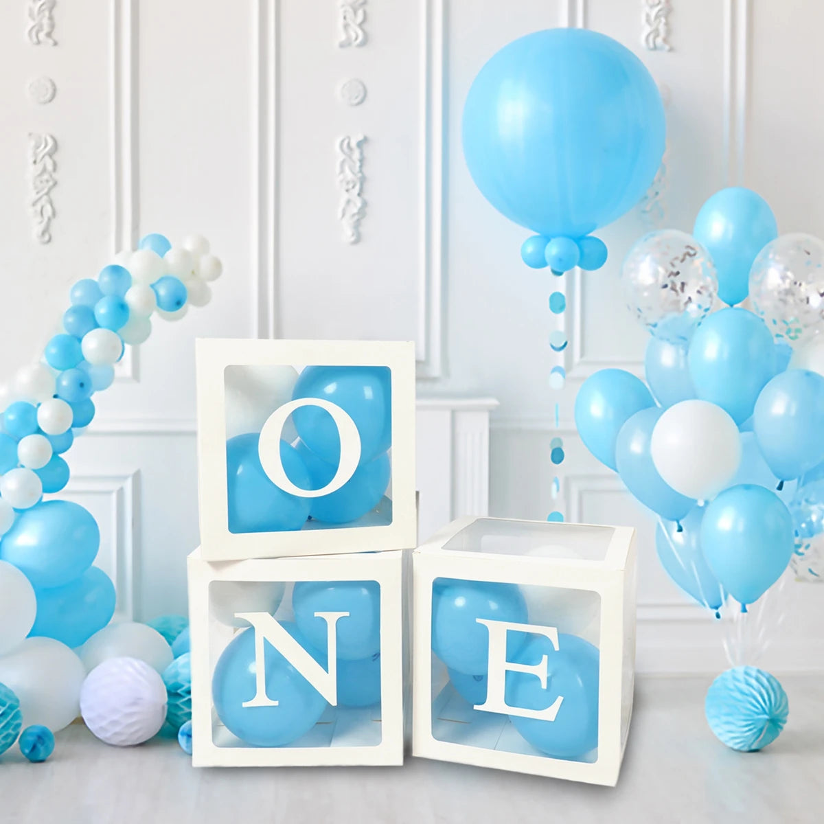 Letter Balloon Box – Transparent Party Decoration for Birthday & Baby Shower
