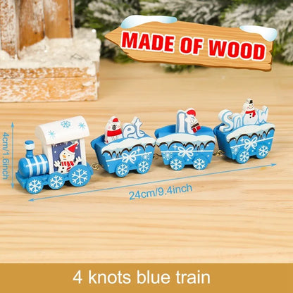 Christmas Wooden Train Decoration – Festive Holiday Ornament