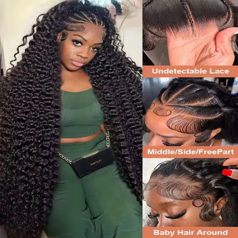 Deep Wave Human Hair Lace Front Wig – 13x4 & 13x6 HD Lace