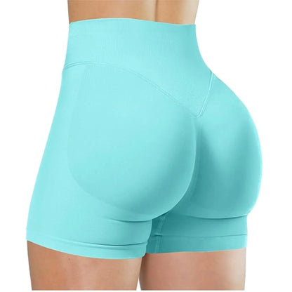 Women's High Waist Seamless Scrunch Yoga Shorts