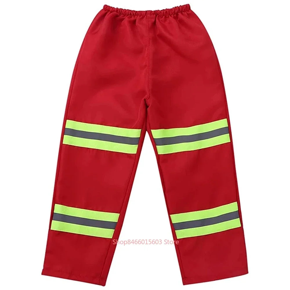 Kids Firefighter Costume Set – Children's Fireman Role Play Uniform with Accessories