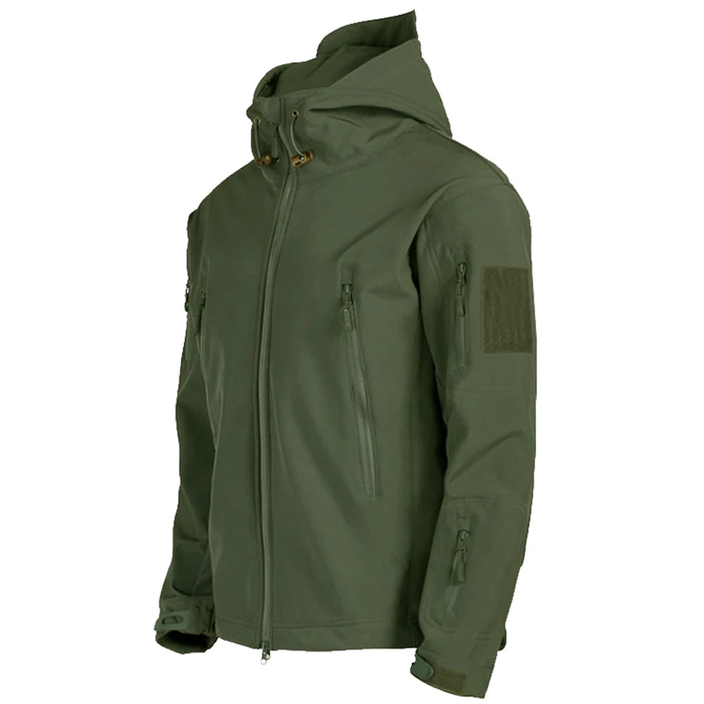 Men's Tactical Soft Shell Jacket – Windproof Waterproof Military Coat