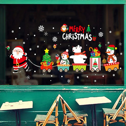 Christmas Window Wall Stickers – Festive PVC Decals