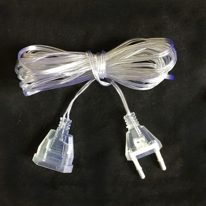 EU Plug Power Extension Cord for LED String Lights