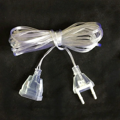 EU Plug Power Extension Cord for LED String Lights
