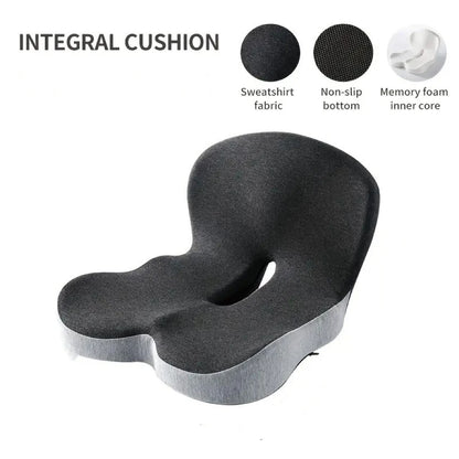 Memory Foam Seat & Back Support Cushion Set for Office Chair & Car