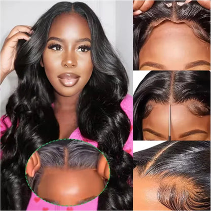 Body Wave Human Hair Lace Front Wig 200% 250% Density Glueless