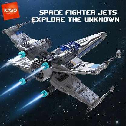 X-Wing Space Fighter Building Blocks Set with LED Lights – 1271 Pcs