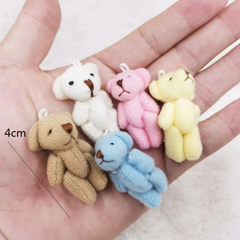Mini Teddy Bear Plush Toys Set of 20 – Kawaii Joint Movable Bears