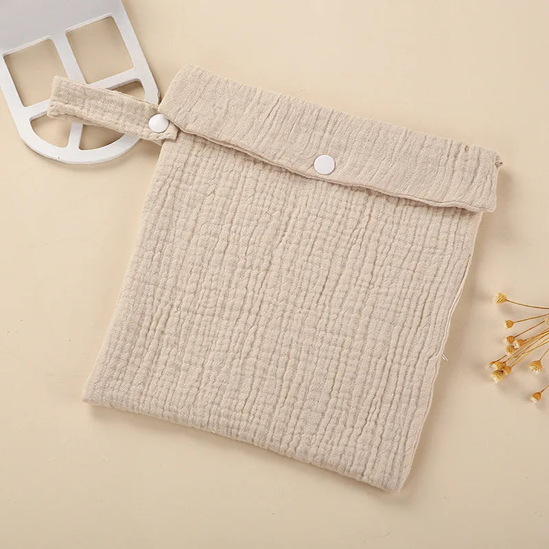 Organic Cotton Diaper Pouch – Double Layer Muslin Wet Bag