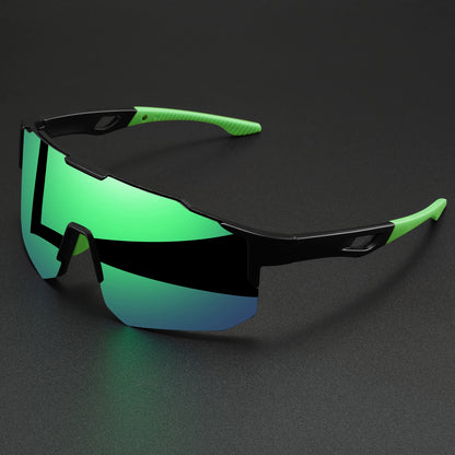 Oversized Sports Sunglasses – Wraparound Mirror Lens