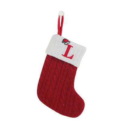 Christmas Knit Letter Stocking Ornament – A–Z & Snowflake