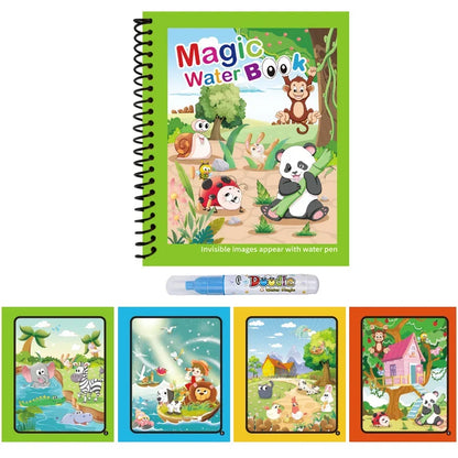 Magic Water Coloring Book for Kids – Animal Cartoon Designs