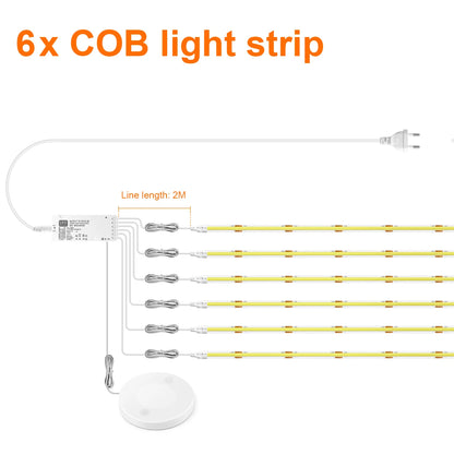 COB LED Cabinet Light Strip – Dimmable Under Cabinet Lighting Kit