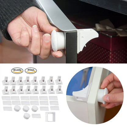 Magnetic Baby Safety Locks for Cabinets & Drawers