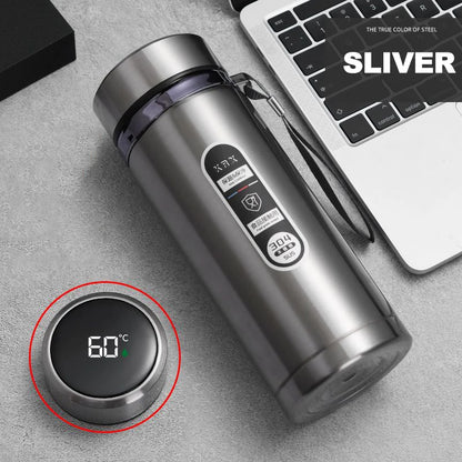 Stainless Steel Thermos Bottle with LED Temperature Display | 500ml & 1L