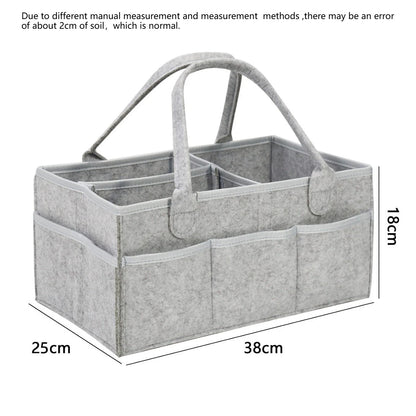 Baby Diaper Caddy Organizer – Large Felt Storage Bag