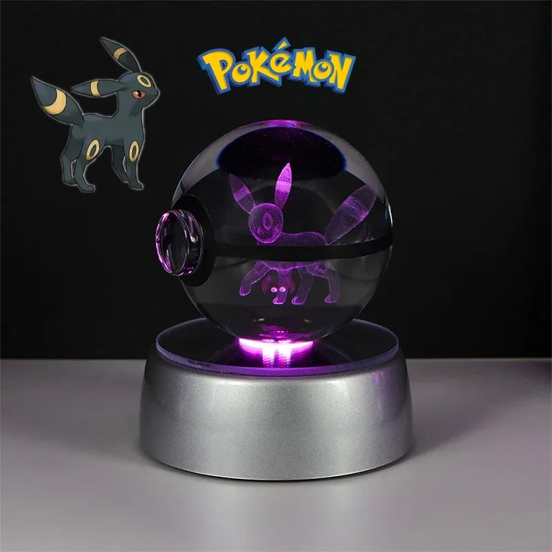 Pokémon 3D Crystal Ball Figure with LED Light Base