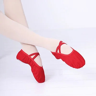 Ballet Dance Slippers – Split Sole Canvas Shoes for Women & Girls