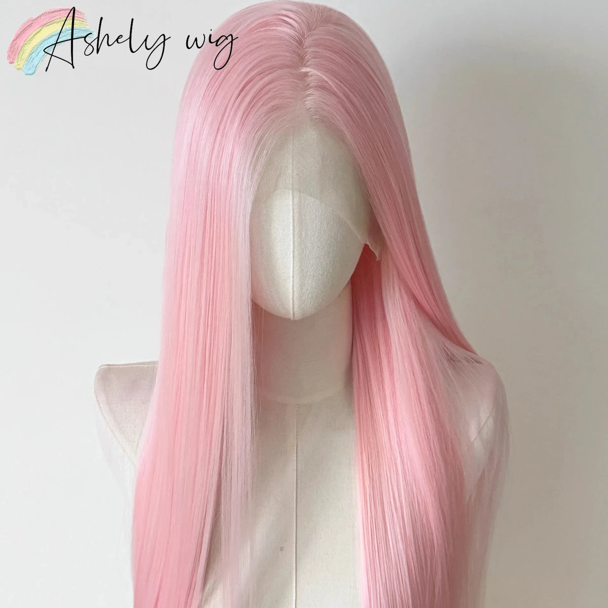 13x4 Lace Front Synthetic Wig – Long Straight 26 Inch, Heat Resistant