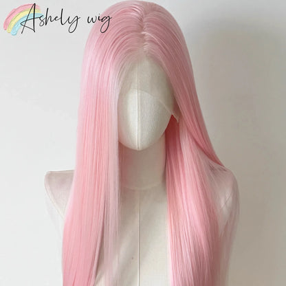 13x4 Lace Front Wig – 26 Inch Long Straight Synthetic Wig for Women