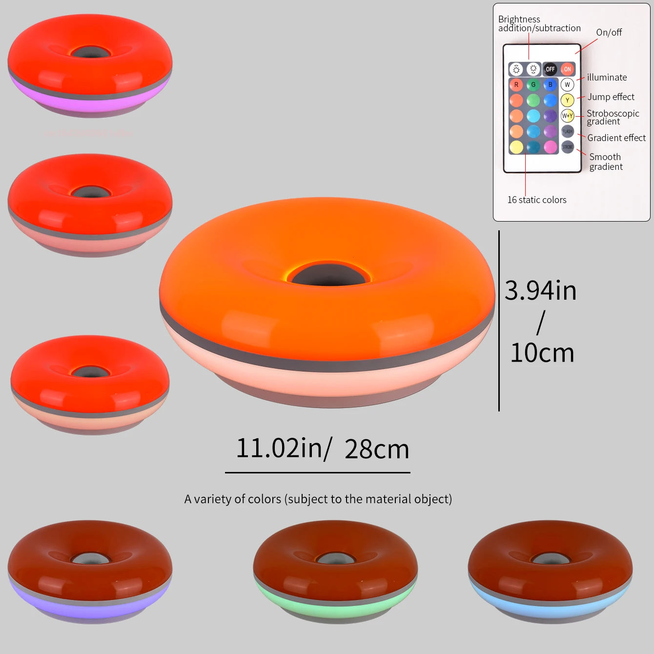 Donut Ambient Light – USB Touch Dimmable RGB Table Lamp