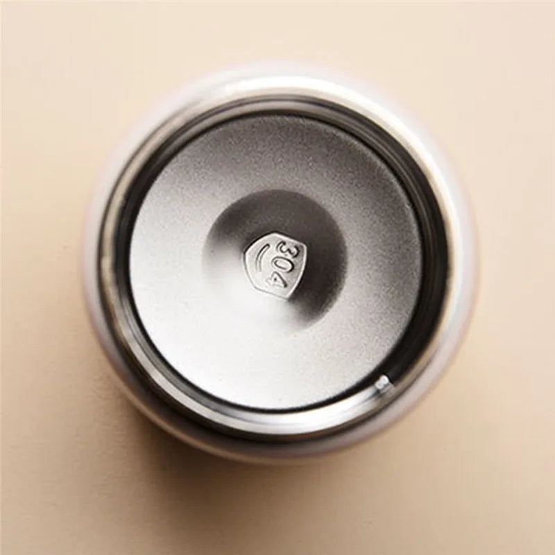 Mini Insulated Coffee Mug – Stainless Steel Thermos with Wood Lid