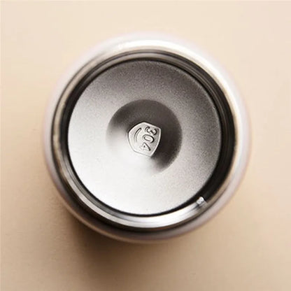 Mini Insulated Coffee Mug – Stainless Steel Thermos with Wood Lid