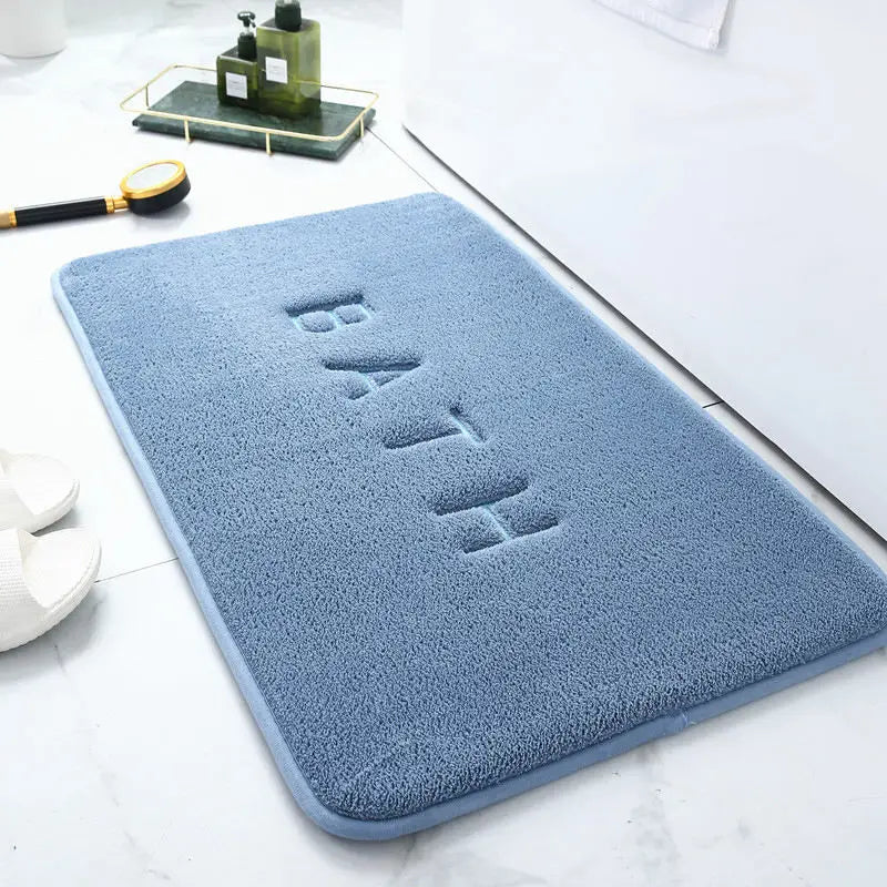 Memory Foam Anti-Slip Mat – Super Absorbent Coral Fleece Bathroom Rug