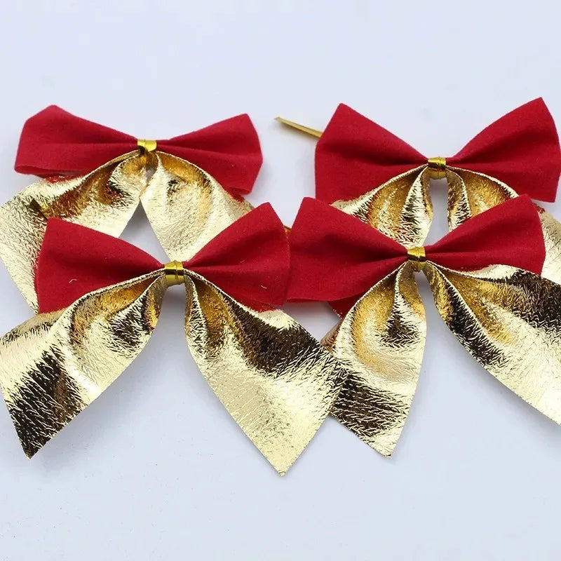 Christmas Bow Ornaments – Mini Bowknot Tree Decorations 12/24/36 Pack