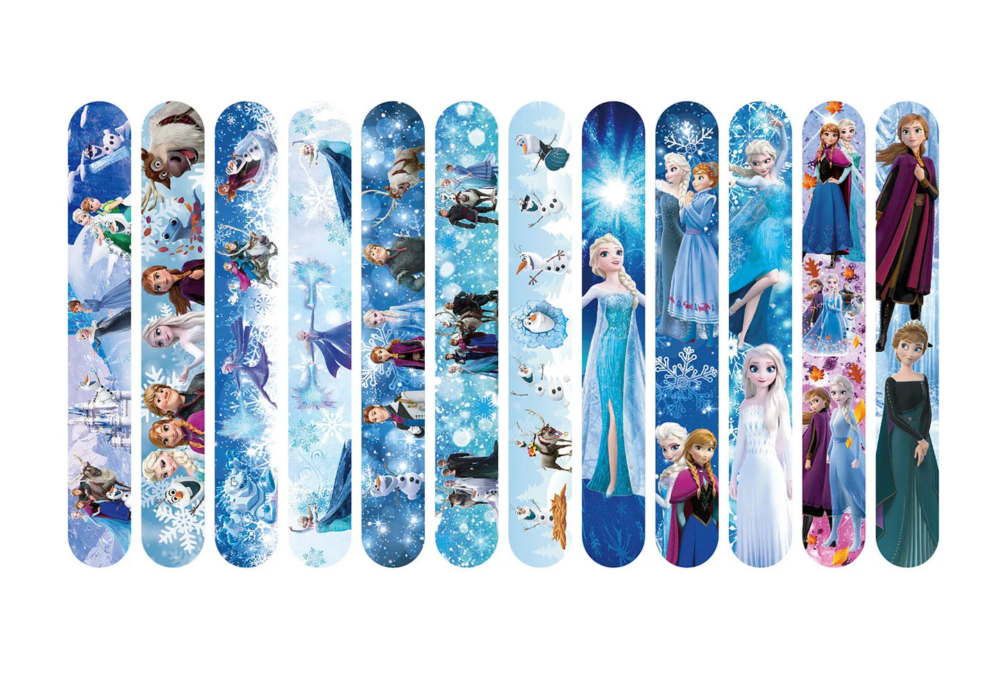 Frozen Slap Bracelets 12-Pack – Kids Party Favors, Snap Bands