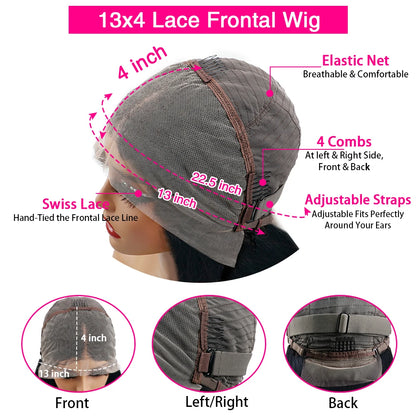 HD Lace Front Human Hair Wig – Body Wave 13x4 & 13x6 Chocolate Brown