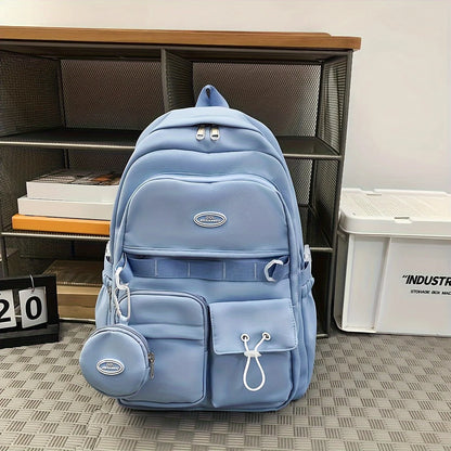 Large Capacity School Backpack with Coin Purse