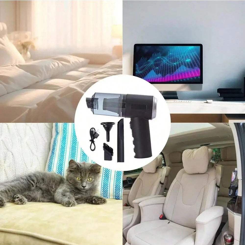 3-in-1 Handheld Vacuum Cleaner USB Rechargeable for Car & Home