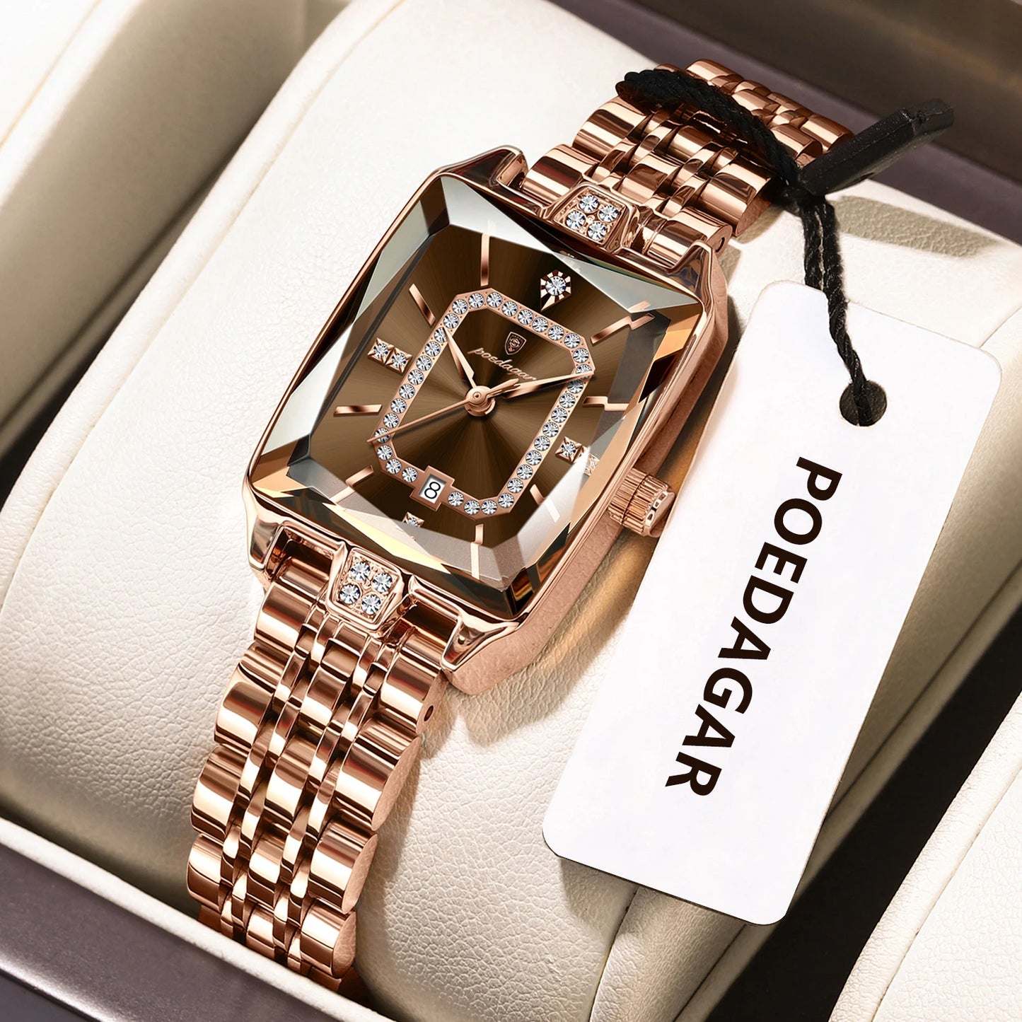 Poedagar Luxury Women's Quartz Watch – Waterproof Date Steel