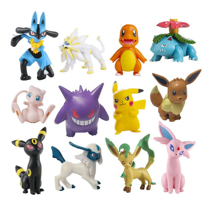 Pokémon Gengar Pikachu Eevee Greninja Mewtwo Action Figure Collection